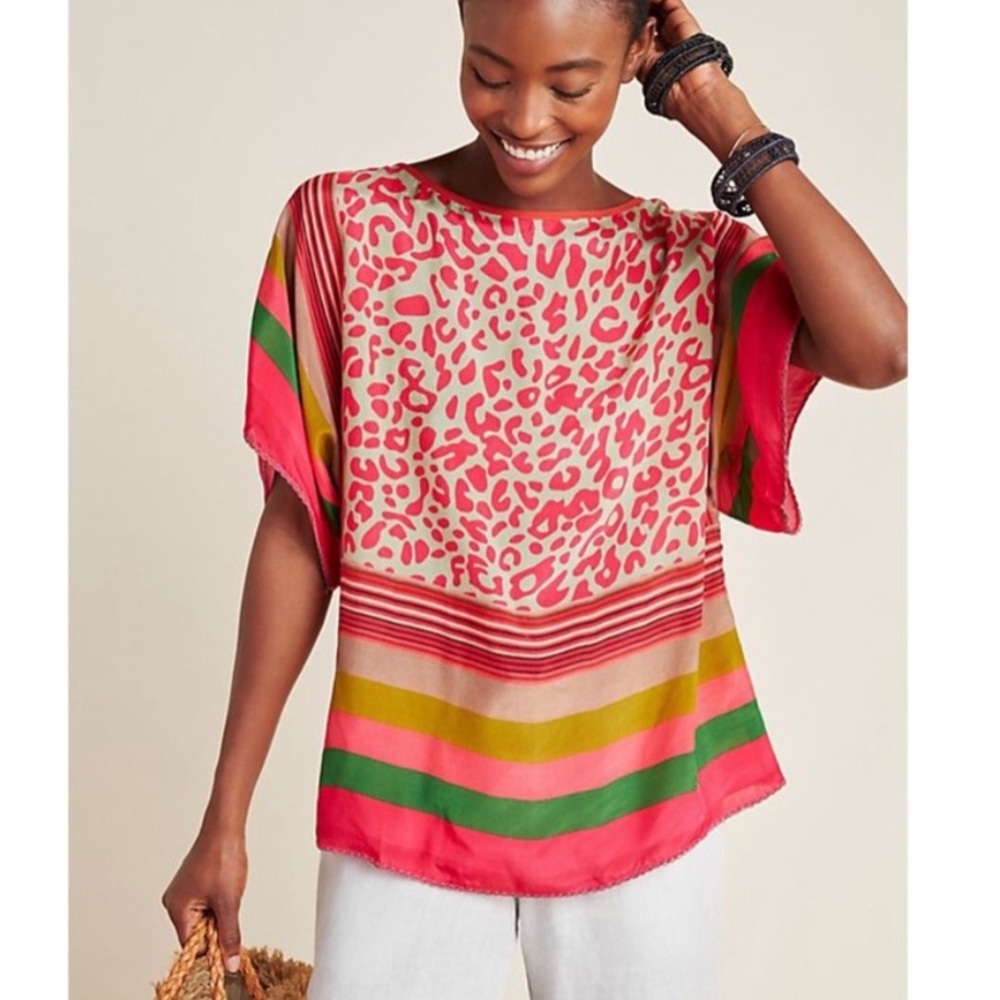 Anthropologie Alina Dolman sleeve top Medium